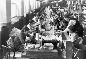 America's working class: sewing machine group 1936, Courtesy National Archives