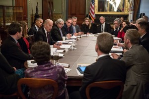 Cancer is important: the president and Vice President Biden during a Cancer Moonshot Task Force Meeting. Official White House Photo by Pete Souza.