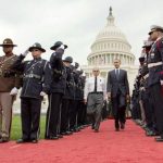 Barack Obama and President, Fraternal Order of Police, at National Peace Officers Memorial Service. Official White House Photo by Chuck Kennedy.