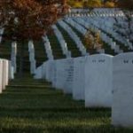 Dying early should be for a reason. Autumn leaves, Section 64 of Arlington National Cemetery. Photo by Rachel Larue.