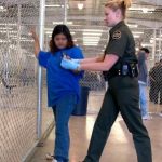 U.S. Border Patrol agent conducts a pat down. Courtesy CBP.