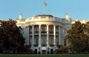 Picture of White House as the sun sets. WH photo by Susan Sterner.
