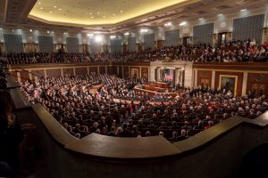 President Trump in House Chambers delivering 2018 State of the Union. Official White House photo by D. Myles Cullen. 