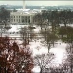 White House in winter