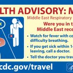 MERS health advisory from CDC