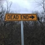 Dead end traffic sign