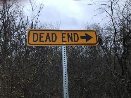 Dead end traffic sign