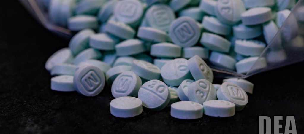 Picture of fentanyl pills. DEA photo.