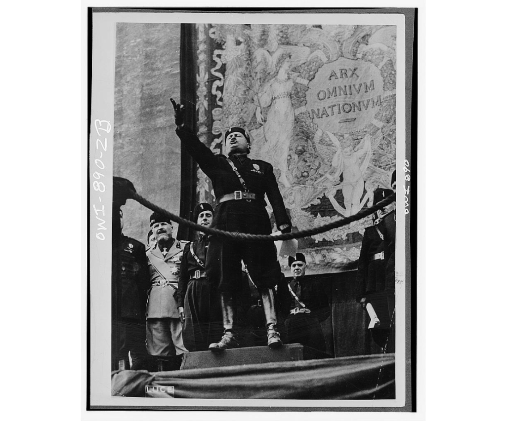 Mussolini. Library of Congress.