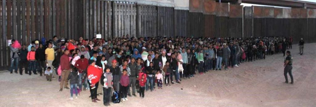 1,036 illegal aliens apprehended, El Paso, Texas. CBP Photo.