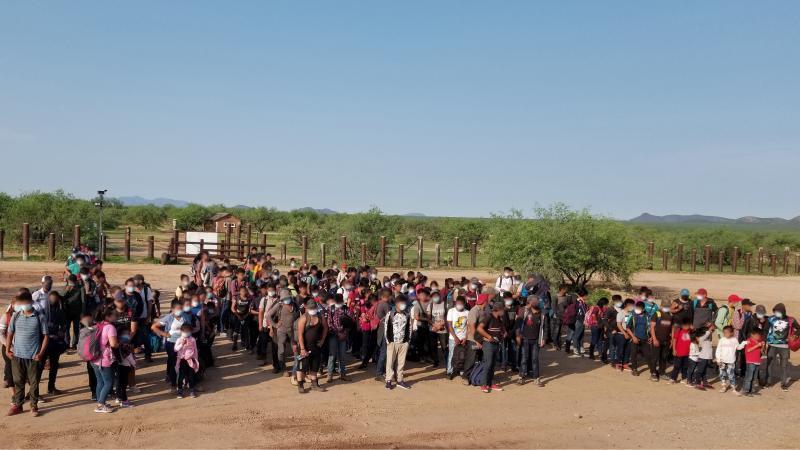Unaccompanied migrant children in Tucson Sector, July 2021. CBP Photo.