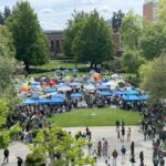 Student encampment, University of Oregon. Spacemace1, CC0, via Wikimedia Commons.