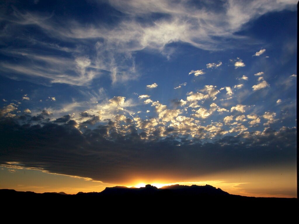 Chisos Mountains Sunset. NPS Photo.