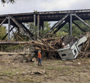 Aftermath of Pigeon River flooding, Newport, Tennessee. USGS photo by Logan Combs.