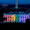 White House with rainbow colors. White House photo by Chuck Kennedy.